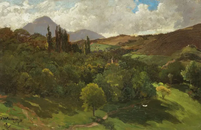 Framed Print : Southern Mountain Landscape. Creator: Alfred Wahlberg Framed Print : Southern Mountain Landscape. Creator: Alfred Wahlberg