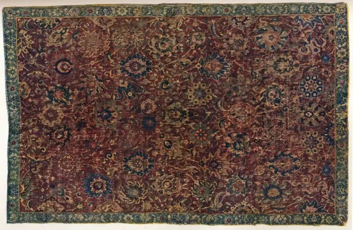 Framed Print : Southern Persian Isfahan carpet, 16th century Framed Print : Southern Persian Isfahan carpet, 16th century