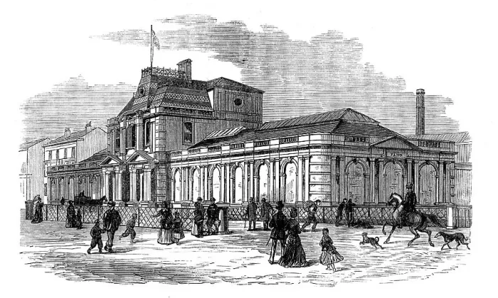 Framed Print : Southport Sea-Water Baths, 1871. Creator: Unknown Framed Print : Southport Sea-Water Baths, 1871. Creator: Unknown