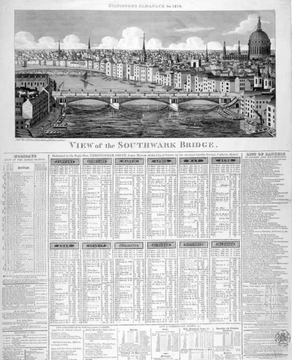 Framed Print : Southwark Bridge, London, 1818. Artist Framed Print : Southwark Bridge, London, 1818. Artist