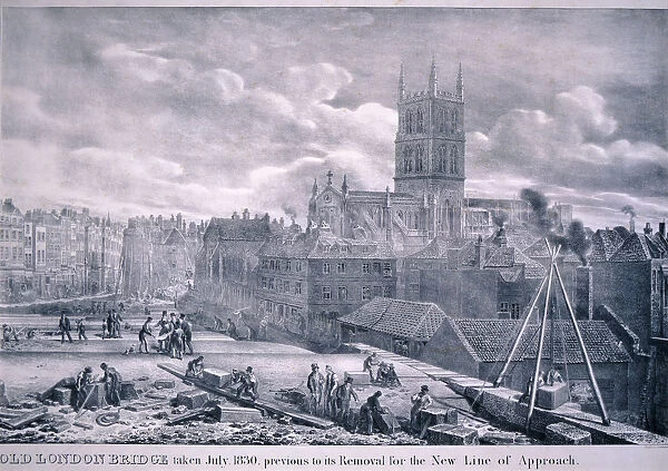 Southwark Cathedral, London, 1830. Artist: George Scharf
