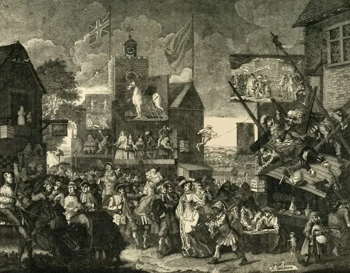 Framed Print : Southwark Fair. (After Hogarths Picture), (c1878). Creator: Unknown Framed Print : Southwark Fair. (After Hogarths Picture), (c1878). Creator: Unknown