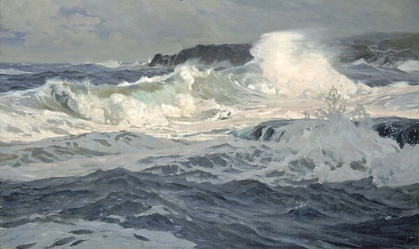 Southwesterly Gale, St. Ives, 1907. Creator: Frederick Judd Waugh