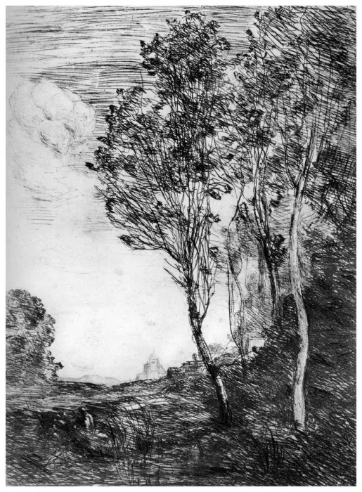 Framed Print : Souvenir d Italie, c1815-1865, (1924). Artist: Jean-Baptiste-Camille Corot Framed Print : Souvenir d Italie, c1815-1865, (1924). Artist: Jean-Baptiste-Camille Corot