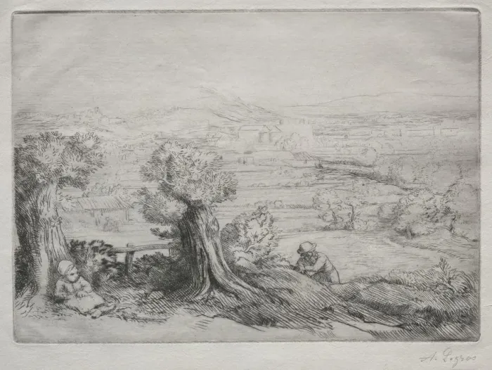 Framed Print : Souvenir dun Vallee en Bourgogne. Creator: Alphonse Legros (French, 1837-1911) Framed Print : Souvenir dun Vallee en Bourgogne. Creator: Alphonse Legros (French, 1837-1911)