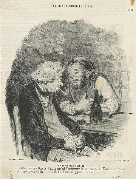 Un souvenir de gloire, 19th century. Creator: Honore Daumier