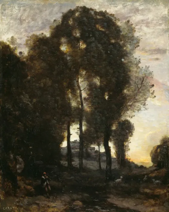 Framed Print : Souvenir of Italy, 1855 / 60. Creator: Jean-Baptiste-Camille Corot Framed Print : Souvenir of Italy, 1855 / 60. Creator: Jean-Baptiste-Camille Corot