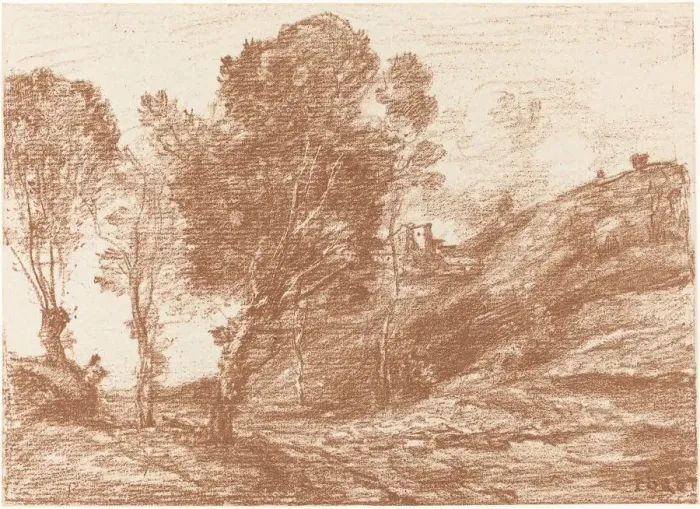 Framed Print : Souvenir of Italy (Souvenir d Italie), 1871. Creator: Jean-Baptiste-Camille Corot Framed Print : Souvenir of Italy (Souvenir d Italie), 1871. Creator: Jean-Baptiste-Camille Corot