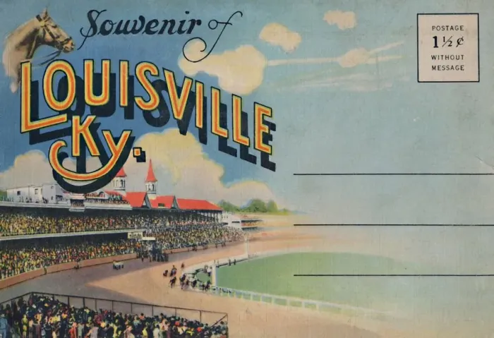 Framed Print : Souvenir of Louisville Ky. 1942. Artist: Caufield & Shook Framed Print : Souvenir of Louisville Ky. 1942. Artist: Caufield & Shook