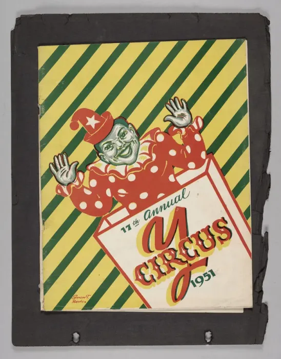 Framed Print : Souvenir program for the 17th Annual Pine Street Y Circus, 1951. Creator: Spencer T Framed Print : Souvenir program for the 17th Annual Pine Street Y Circus, 1951. Creator: Spencer T