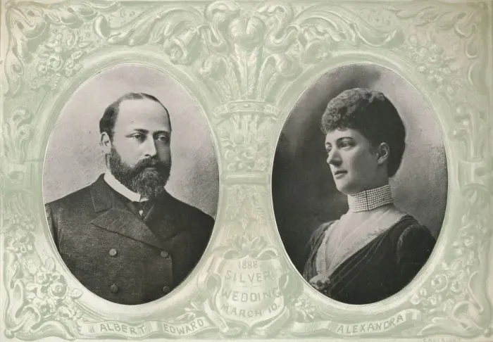 Framed Print : A souvenir of the Silver Wedding of King Edward VII and Queen Alexandra, 1888 (1911). Artist: Lafayette Framed Print : A souvenir of the Silver Wedding of King Edward VII and Queen Alexandra, 1888 (1911). Artist: Lafayette