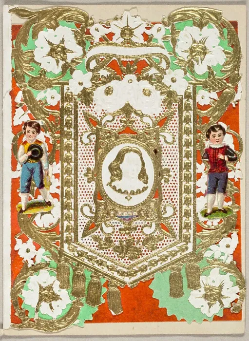 Framed Print : Souvenir (valentine), 1860 / 69. Creator: Unknown Framed Print : Souvenir (valentine), 1860 / 69. Creator: Unknown