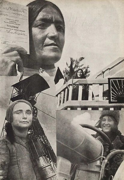 Soviet woman. Illustration from USSR Builds Socialism, 1933. Creator: Lissitzky, El (1890-1941)