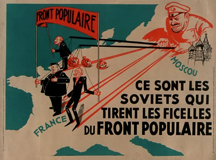 Framed Print : It is the soviets who pull the strings of the Front populaire, 1936. Creator: Anonymous Framed Print : It is the soviets who pull the strings of the Front populaire, 1936. Creator: Anonymous