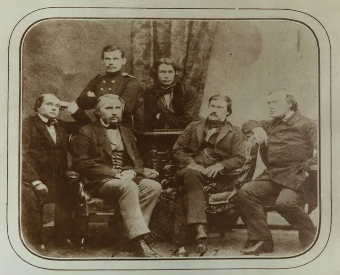 Framed Print : Sovremennik: Ivan Goncharov, Ivan Turgenev, Leo Tolstoy, Dmitri Grigorovich, Alexander Druzhinin and Artist: Levitsky, Sergei Lvovich (1819-1898) Framed Print : Sovremennik: Ivan Goncharov, Ivan Turgenev, Leo Tolstoy, Dmitri Grigorovich, Alexander Druzhinin and Artist: Levitsky, Sergei Lvovich (1819-1898)