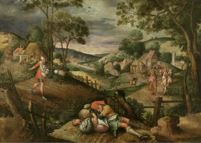 Framed Print : The Sower, Parable of Christ, c1540s. Creator: Master of the Prodigal Son Framed Print : The Sower, Parable of Christ, c1540s. Creator: Master of the Prodigal Son