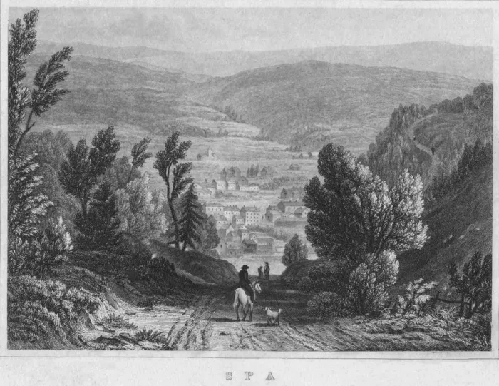 Framed Print : Spa, 1850. Artist: Shury & Son Framed Print : Spa, 1850. Artist: Shury & Son