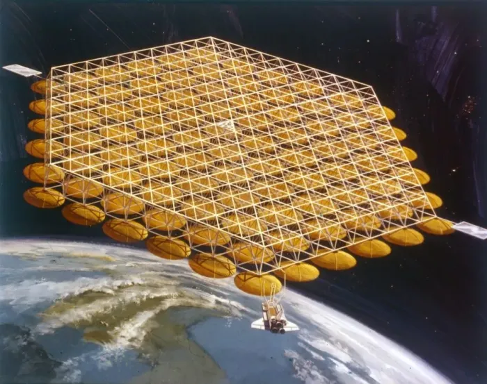 Framed Print : Space Shuttle and space station above Earth, artists impression. Creator: NASA Framed Print : Space Shuttle and space station above Earth, artists impression. Creator: NASA