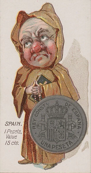 Spain, 1 Peseta, from the series Coins of All Nations (N72