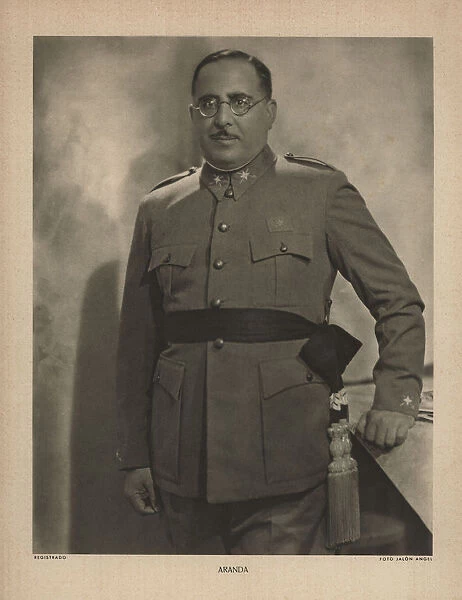 Spain. Civil War (1936-1939). Military of the National Army. Antonio Aranda Mata (1888-1976)