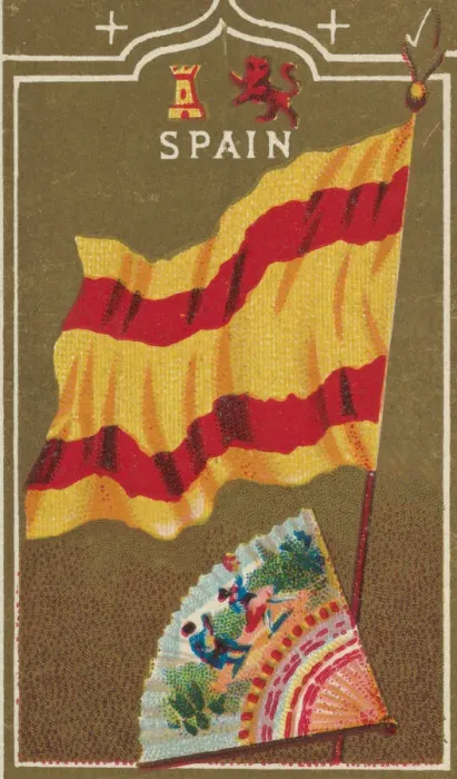 Framed Print : Spain, from Flags of All Nations, Series 1 (N9) for Allen & Ginter Cigarettes Brands Framed Print : Spain, from Flags of All Nations, Series 1 (N9) for Allen & Ginter Cigarettes Brands