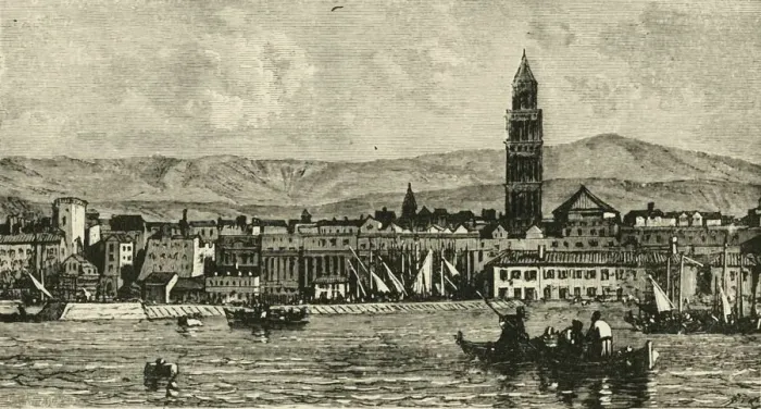 Framed Print : Spalatro, from the Harbour, 1890. Creator: Unknown Framed Print : Spalatro, from the Harbour, 1890. Creator: Unknown