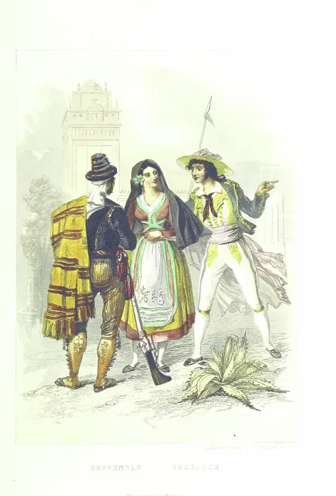 Framed Print : Spaniards - Toreador, 1858. Creators: Rouargue Brothers, Emile Rouargue, Adolphe Rouargue Framed Print : Spaniards - Toreador, 1858. Creators: Rouargue Brothers, Emile Rouargue, Adolphe Rouargue