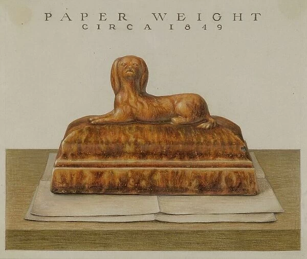 Spaniel (Paper Weight), c. 1937. Creator: Cleo Lovett