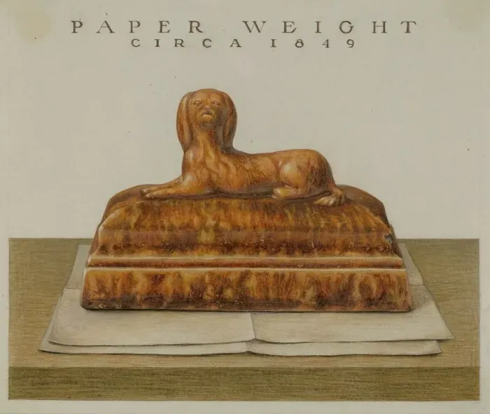 Framed Print : Spaniel (Paper Weight), c. 1937. Creator: Cleo Lovett Framed Print : Spaniel (Paper Weight), c. 1937. Creator: Cleo Lovett