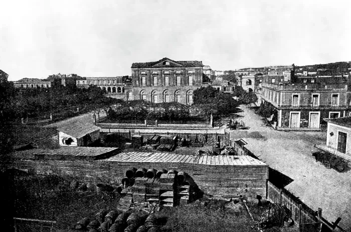 Framed Print : The Spanish-American War: near the quay, Matanzas, 1898. Creator: Unknown Framed Print : The Spanish-American War: near the quay, Matanzas, 1898. Creator: Unknown