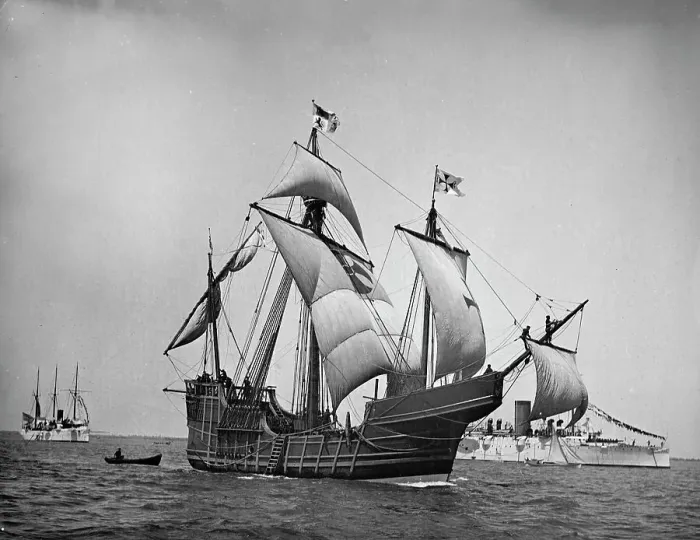 Framed Print : Spanish caravel Santa Maria, 1892. Creator: Unknown Framed Print : Spanish caravel Santa Maria, 1892. Creator: Unknown