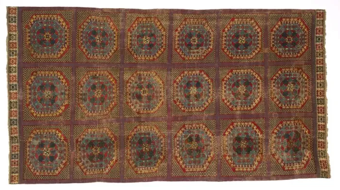 Framed Print : Spanish Carpet with a Turkish Pattern, c. 1450-1500. Creator: Unknown Framed Print : Spanish Carpet with a Turkish Pattern, c. 1450-1500. Creator: Unknown