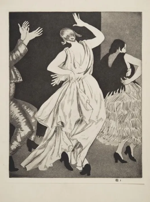 Framed Print : Spanish Dancer No. 1, pub. 1923. Creator: Laura Knight (1877 - 1970) Framed Print : Spanish Dancer No. 1, pub. 1923. Creator: Laura Knight (1877 - 1970)