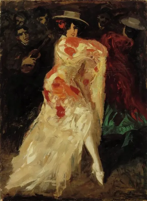 Framed Print : Spanish Dancer (Tango), 1907. Creator: Oscar Parviainen