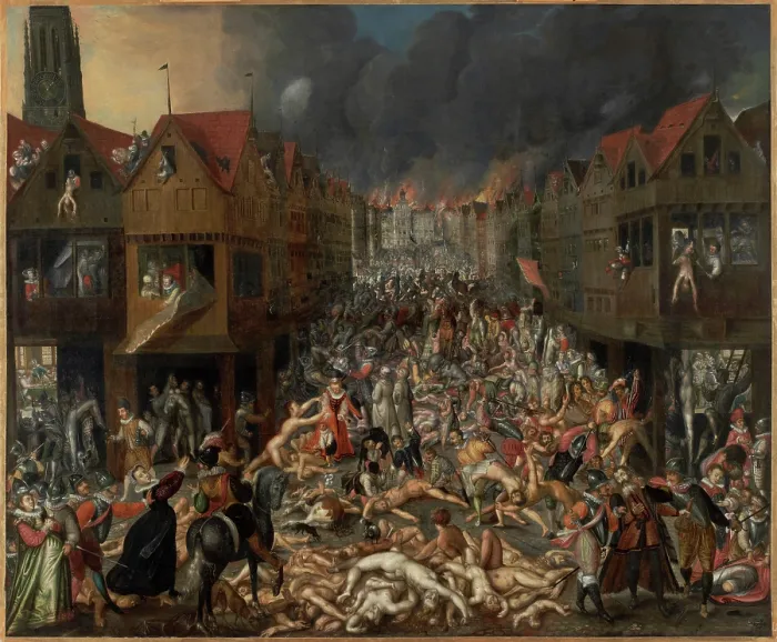 Framed Print : The Spanish Fury, c1580-1585. Creator: Anonymous Framed Print : The Spanish Fury, c1580-1585. Creator: Anonymous