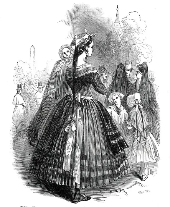 Framed Print : Spanish nurses, 1845. Creator: Smyth Framed Print : Spanish nurses, 1845. Creator: Smyth