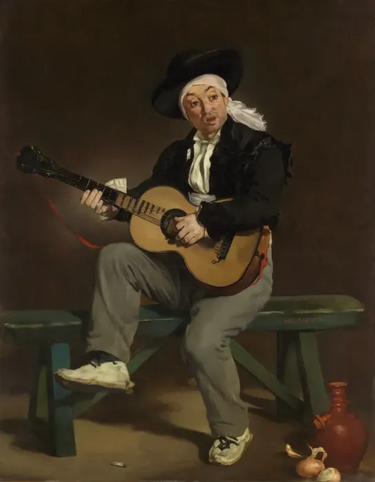 Framed Print : The Spanish Singer, 1860. Creator: Edouard Manet Framed Print : The Spanish Singer, 1860. Creator: Edouard Manet