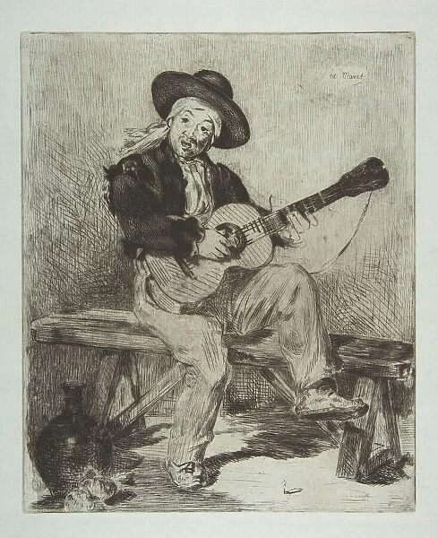 The Spanish Singer (Le Guitarrero), 1861-62. Creator: Edouard Manet