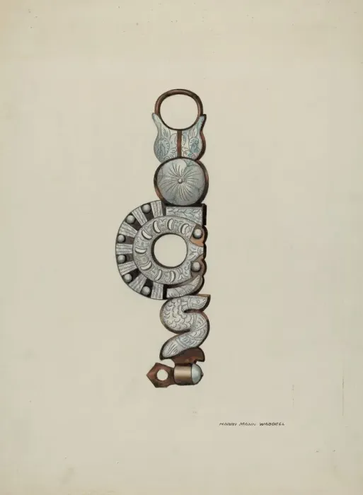 Framed Print : Spanish Spade Bit, c. 1936. Creator: Eva Fox Framed Print : Spanish Spade Bit, c. 1936. Creator: Eva Fox