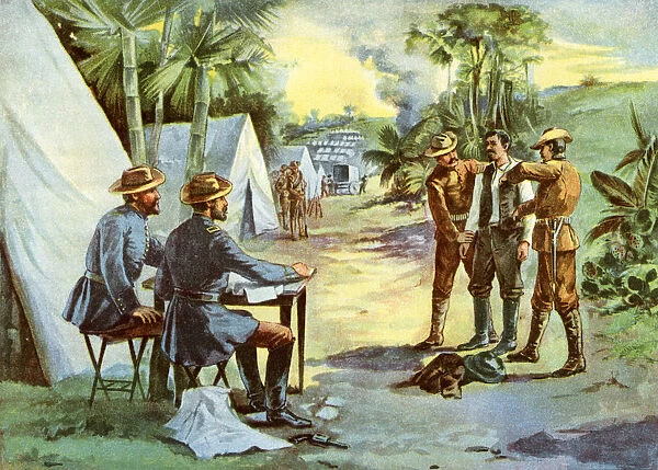 A Spanish spy in camp, Spanish-American War, 1898