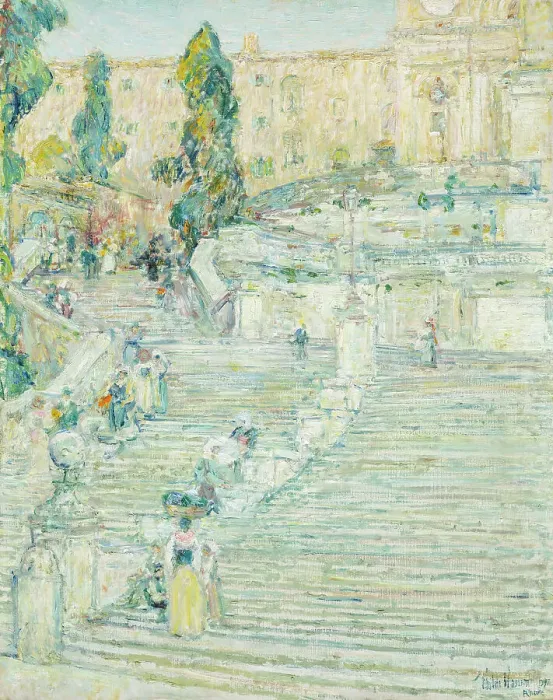 Framed Print : The Spanish Stairs, Rome (image 1 of 3), 1897. Creator: Frederick Childe Hassam Framed Print : The Spanish Stairs, Rome (image 1 of 3), 1897. Creator: Frederick Childe Hassam