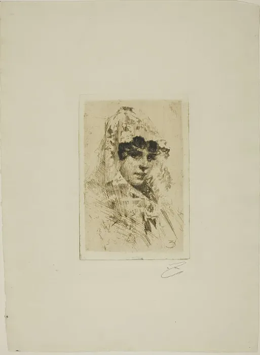 Framed Print : Spanish Woman, 1884. Creator: Anders Leonard Zorn Framed Print : Spanish Woman, 1884. Creator: Anders Leonard Zorn