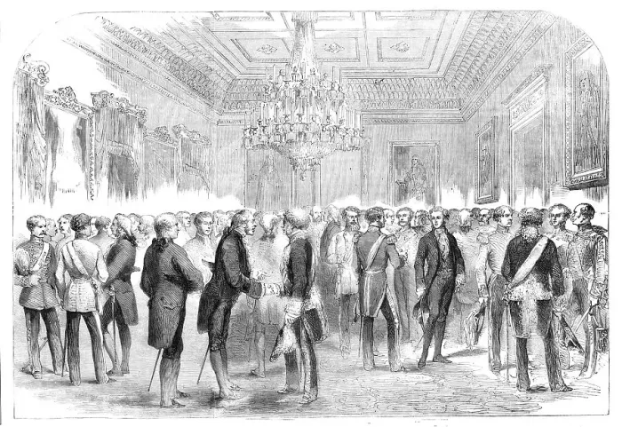 Framed Print : The Speaker of the House of Commons Levee, 1857. Creator: Unknown Framed Print : The Speaker of the House of Commons Levee, 1857. Creator: Unknown