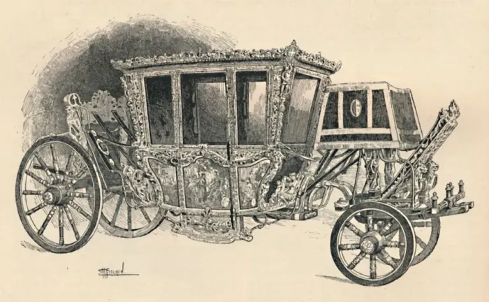 Framed Print : The Speakers Carriage: Seventeenth Century. (South Kensington), 1886. Artist: E H Fitchen Framed Print : The Speakers Carriage: Seventeenth Century. (South Kensington), 1886. Artist: E H Fitchen