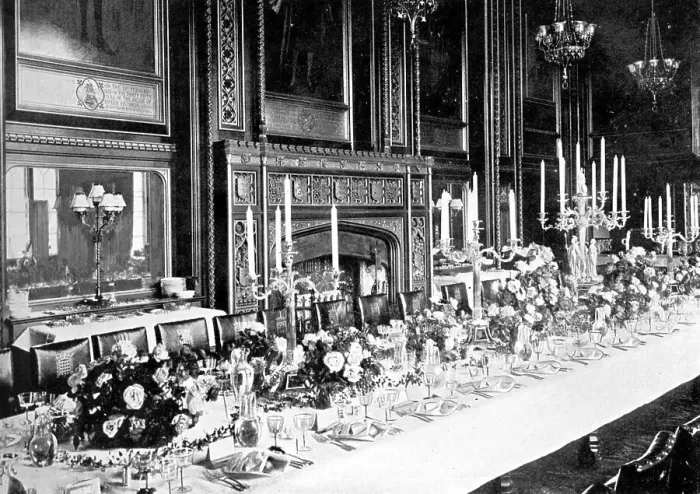 Framed Print : The Speakers State Dining Room, House of Commons, Westminster, London, c1905 Framed Print : The Speakers State Dining Room, House of Commons, Westminster, London, c1905