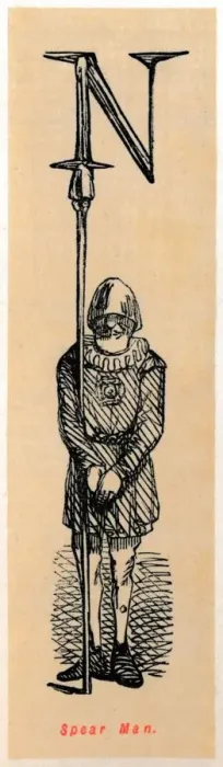 Framed Print : Spear Man. Artist: John Leech Framed Print : Spear Man. Artist: John Leech