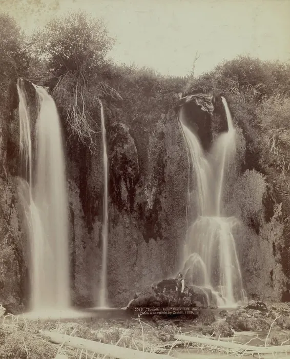 Framed Print : Spearfish Falls Black Hills, Dak, 1889. Creator: John C. H. Grabill Framed Print : Spearfish Falls Black Hills, Dak, 1889. Creator: John C. H. Grabill