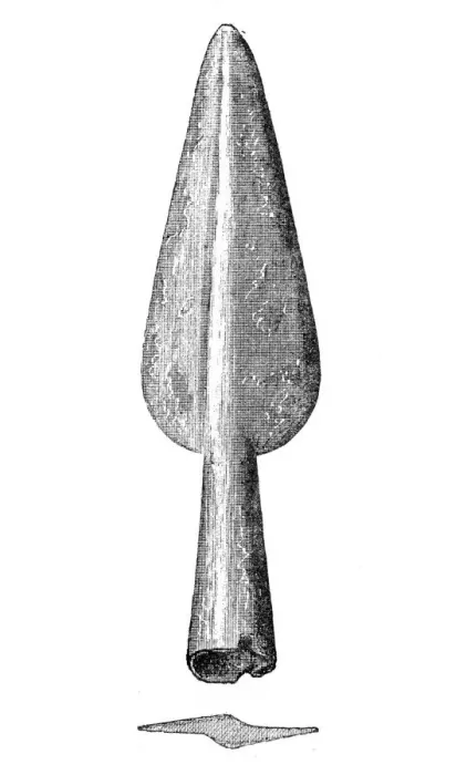 Framed Print : Spearhead from Homblieres, Aisne, France, 1893 Framed Print : Spearhead from Homblieres, Aisne, France, 1893