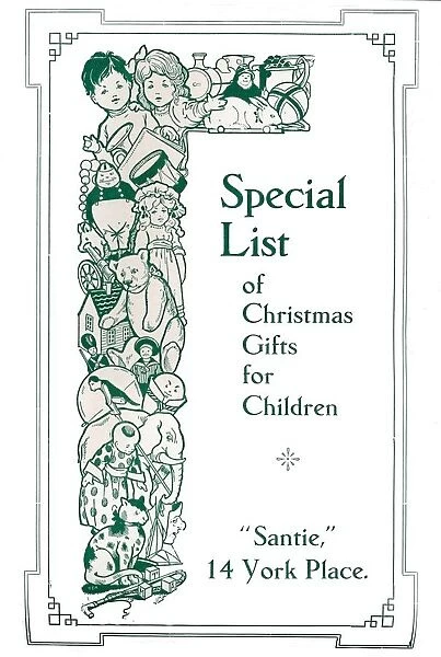 Special List of Christmas Gifts for Children, 1917. Artist: Garratt & Atkinson