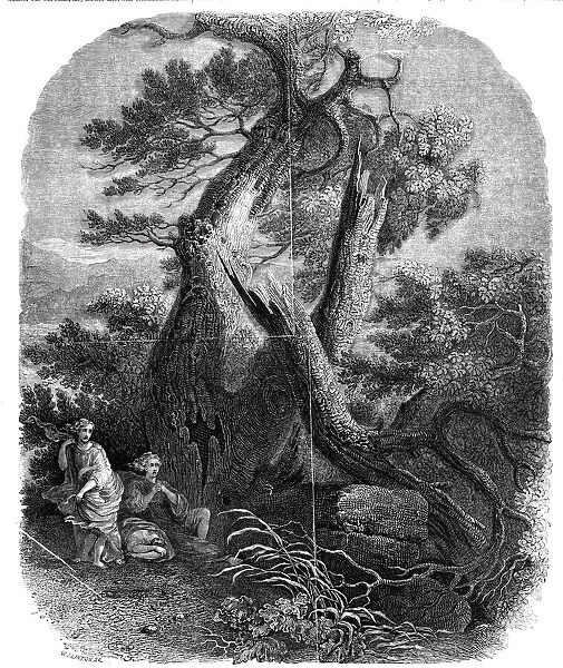 Specimen of wood-engraving, 'The Death of the Children of Niobe', ... 1844